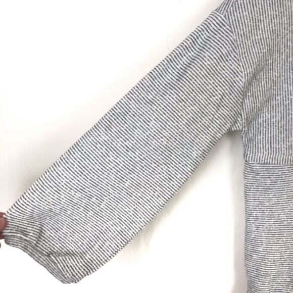 Grey & Gray Medium Striped Sweatshirt Top - Picture 5 of 8